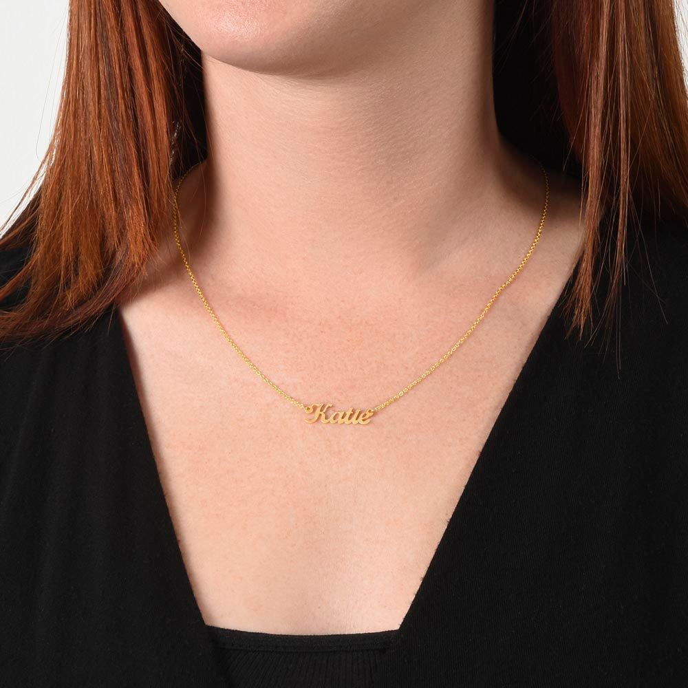 To My Granddaughter - Personalized Signature Necklace