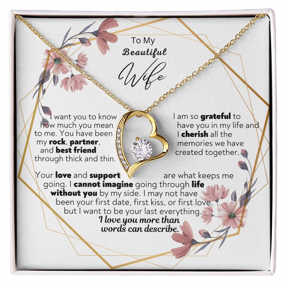 To My Beautiful Wife Forever Love Necklace