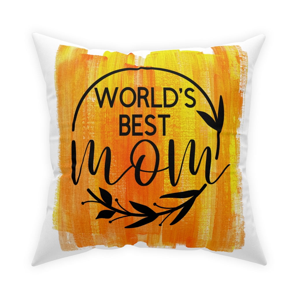 World's Best Mom Pillow (yellow)