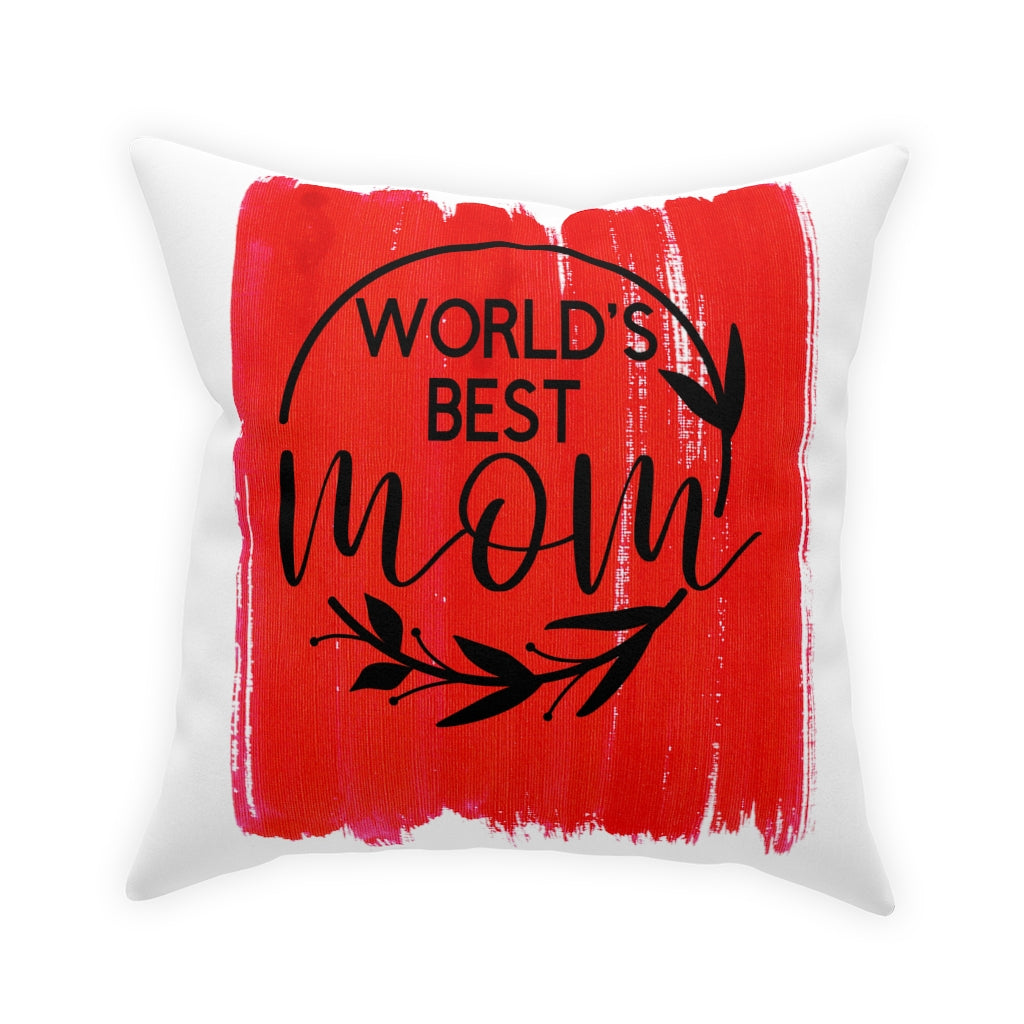 World's Best Mom Pillow (red)