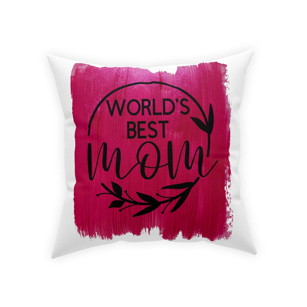 World's Best Mom pillow (crimson)