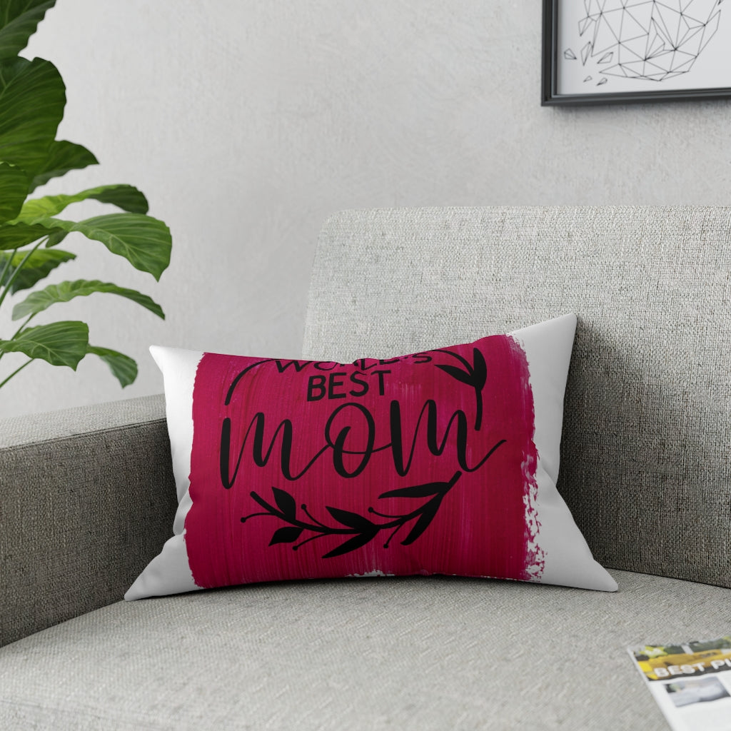 World's Best Mom pillow (crimson)