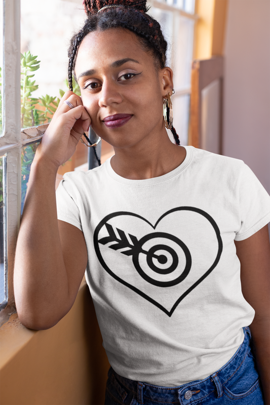Heart Bullseye Couples T-shirt (Hers)