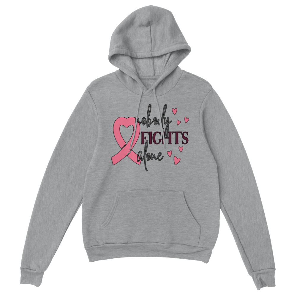 Breast Cancer Nobody Fights Alone Unisex Pullover Hoodie