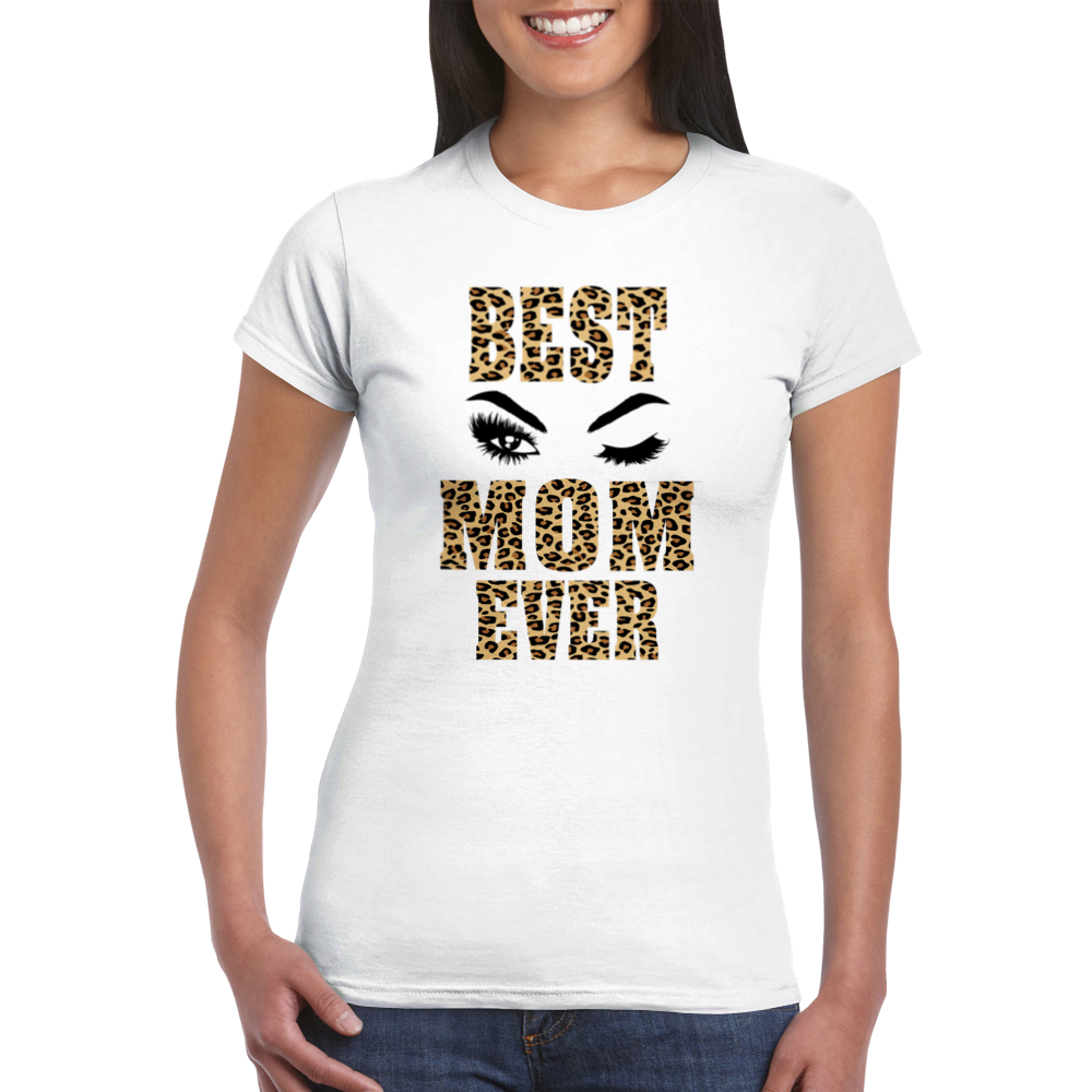 Best Mom Ever Leopard Print T-shirt