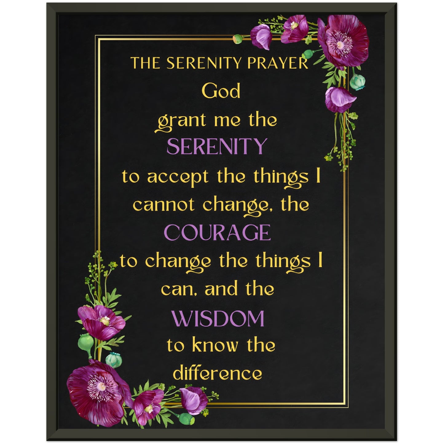 The Serenity Prayer (Elegant Style)