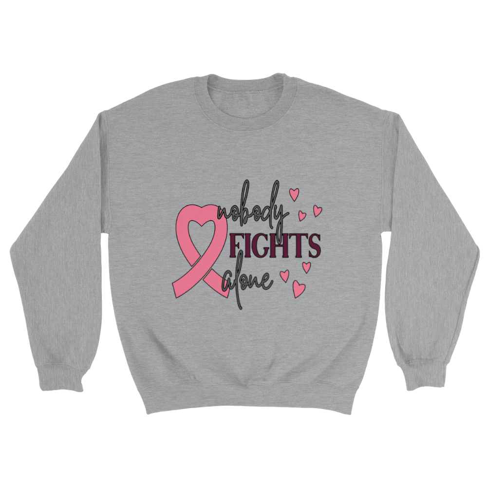 Breast Cancer Nobody Fights Alone Unisex Sweatshirt