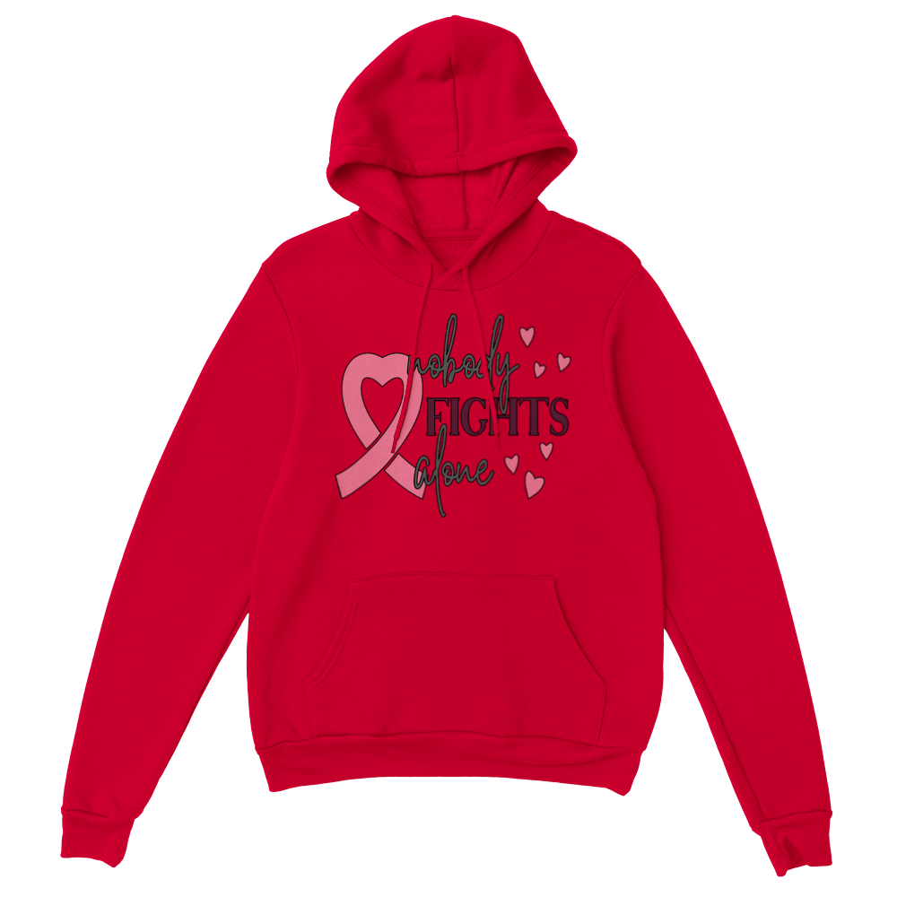 Breast Cancer Nobody Fights Alone Unisex Pullover Hoodie