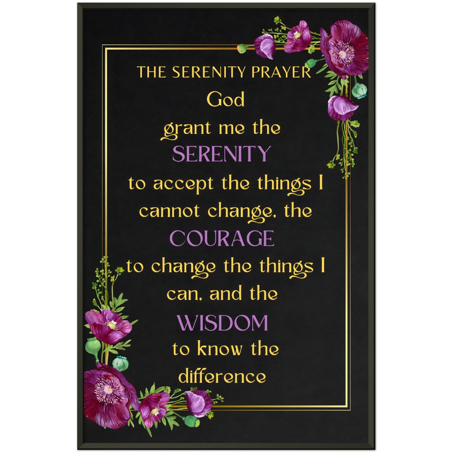 The Serenity Prayer (Elegant Style)
