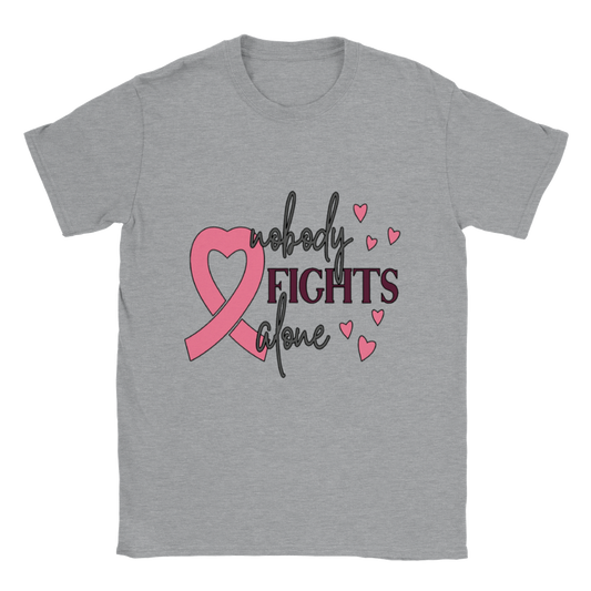 Breast Cancer Nobody Fights Alone Unisex T-shirt