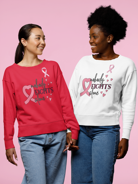 Breast-Cancer-Nobody-Fights-Alone-Unisex-Sweatshirt